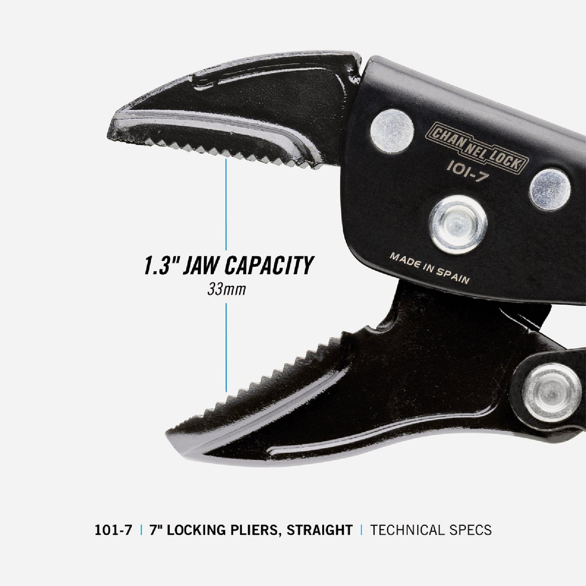 Channellock 7 In. Straight Jaw Locking Pliers Image 2