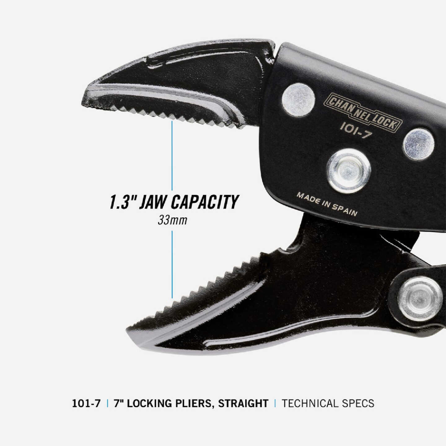 Channellock 7 In. Straight Jaw Locking Pliers Image 2