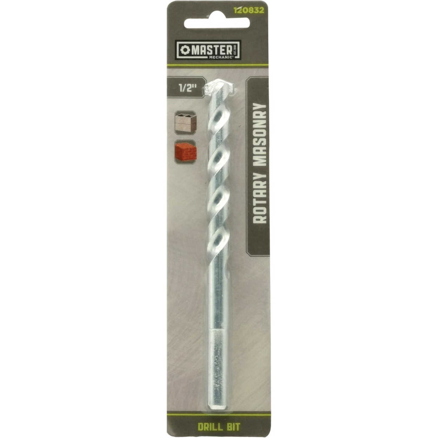 Master Mechanic 1/2 In. x 6 In. Extra Length Masonry Drill Bit Image 1