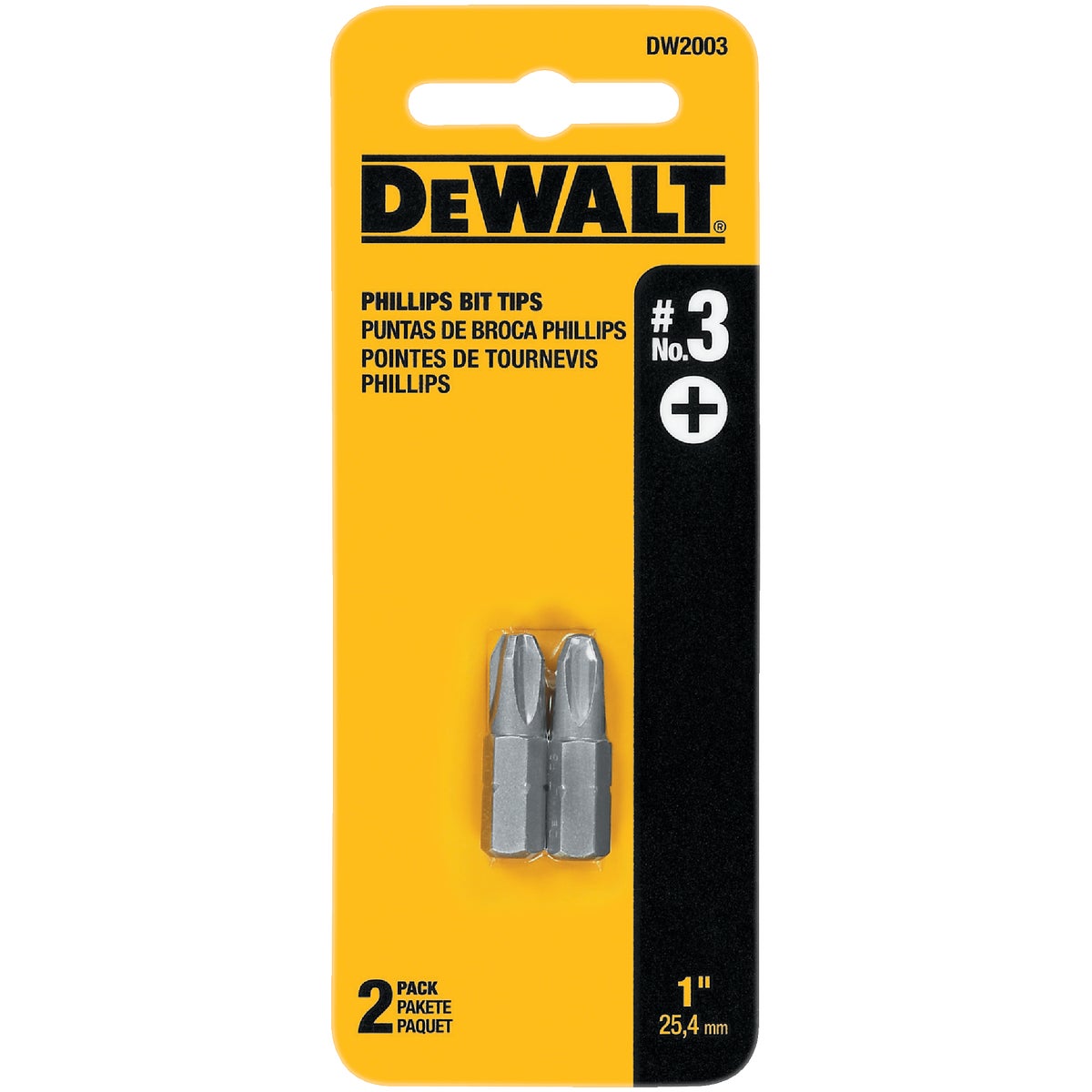DEWALT Phillips #3 1 In. Insert Screwdriver Bit Image 1