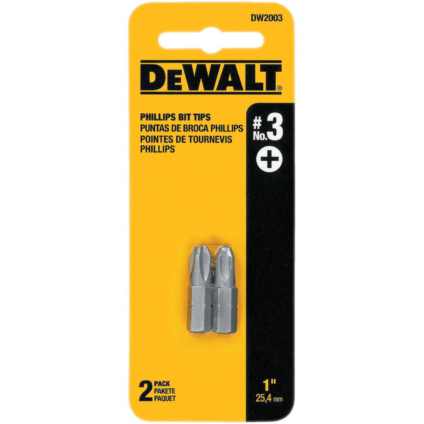DEWALT Phillips #3 1 In. Insert Screwdriver Bit Image 1