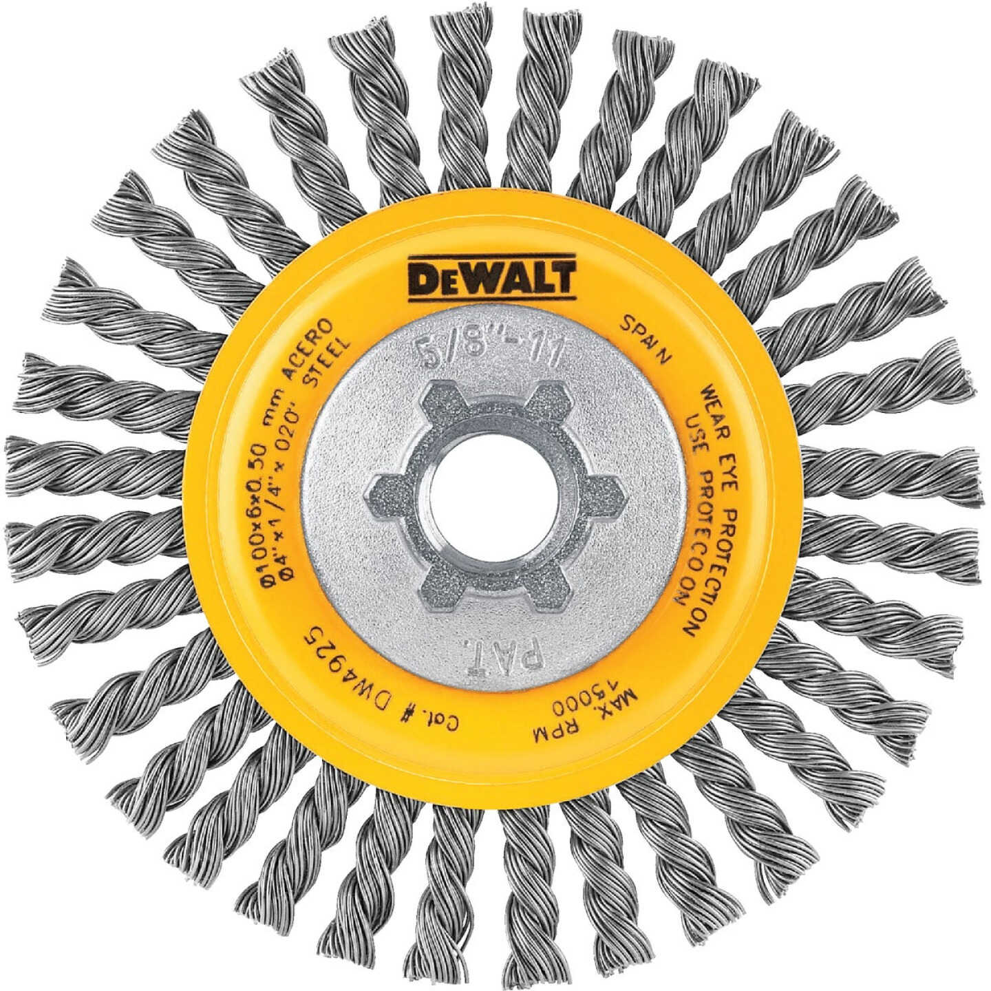 DEWALT High Performance 4 In. Carbon Stringer Bead Angle Grinder Wire Wheel Image 1