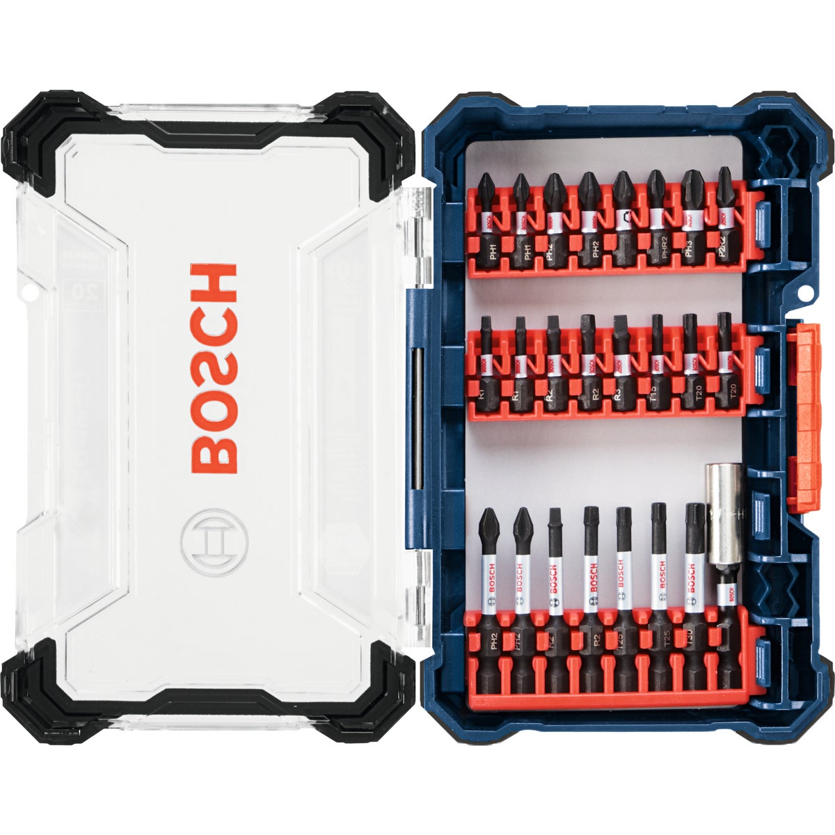 Bosch Impact Tough Screwdriver Bit Custom Case System Set (24-Piece)