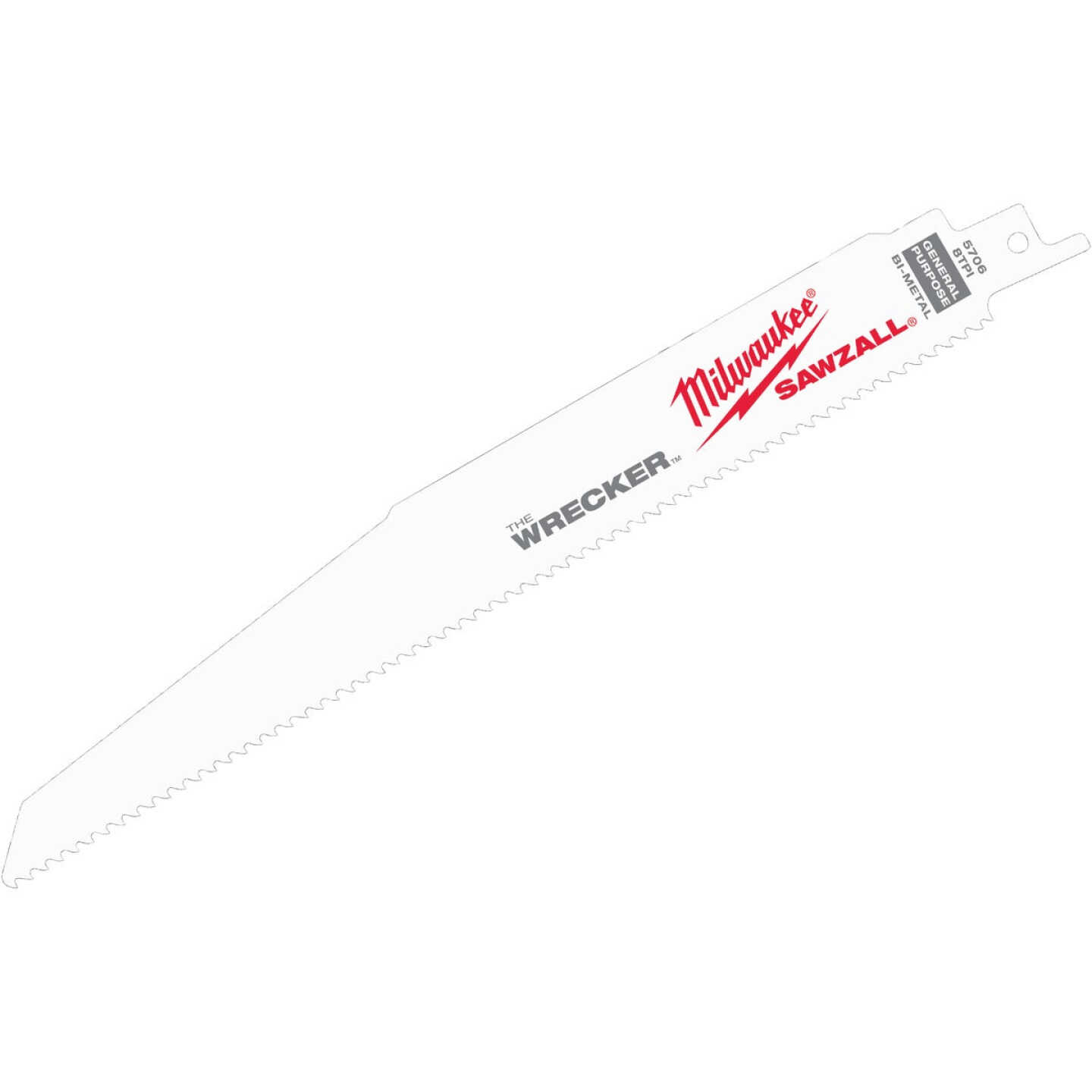 Milwaukee SAWZALL The WRECKER 9 In. 7/11 TPI Multi-Material Demolition Reciprocating Saw Blade (5-Pack) Image 1