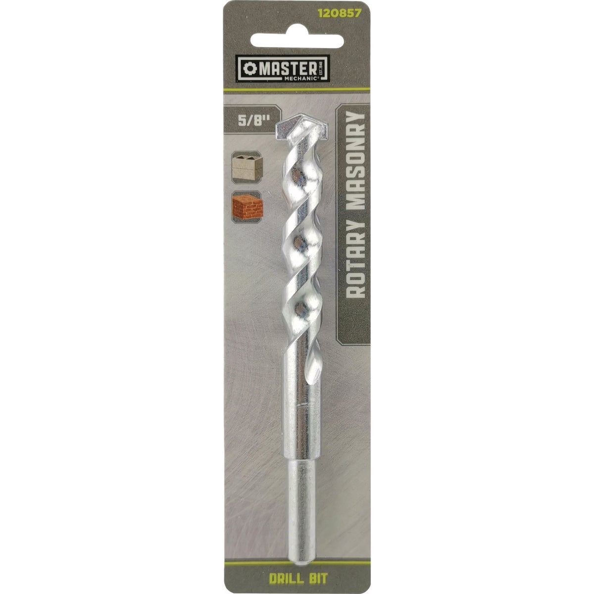 Master Mechanic 5/8 In. x 6 In. Extra Length Masonry Drill Bit Image 1