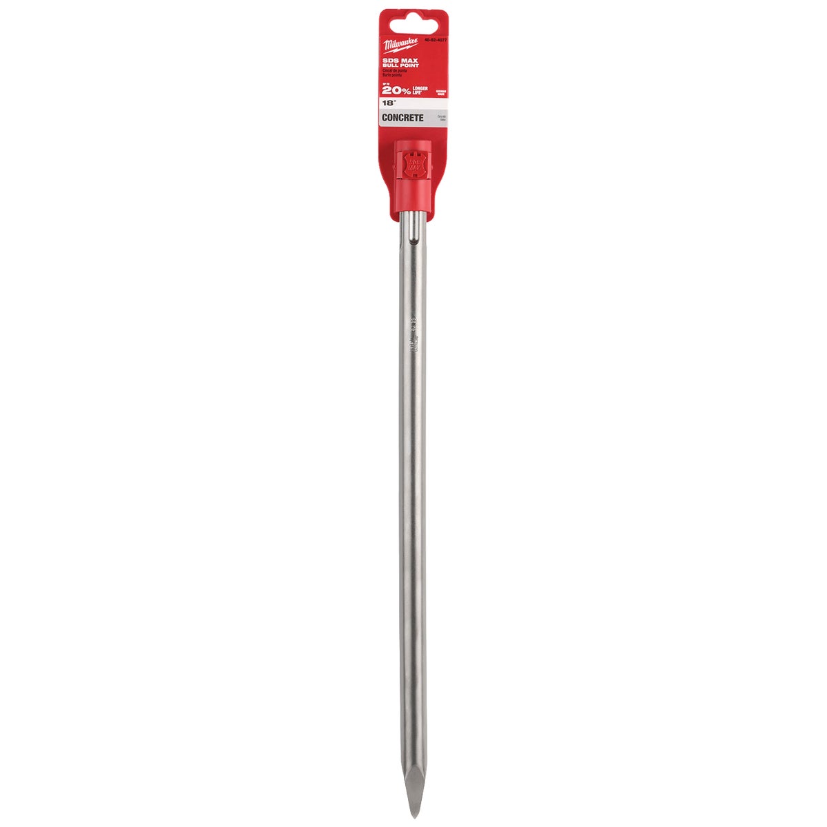 Milwaukee SDS Max 18 In. Bull Point Chisel