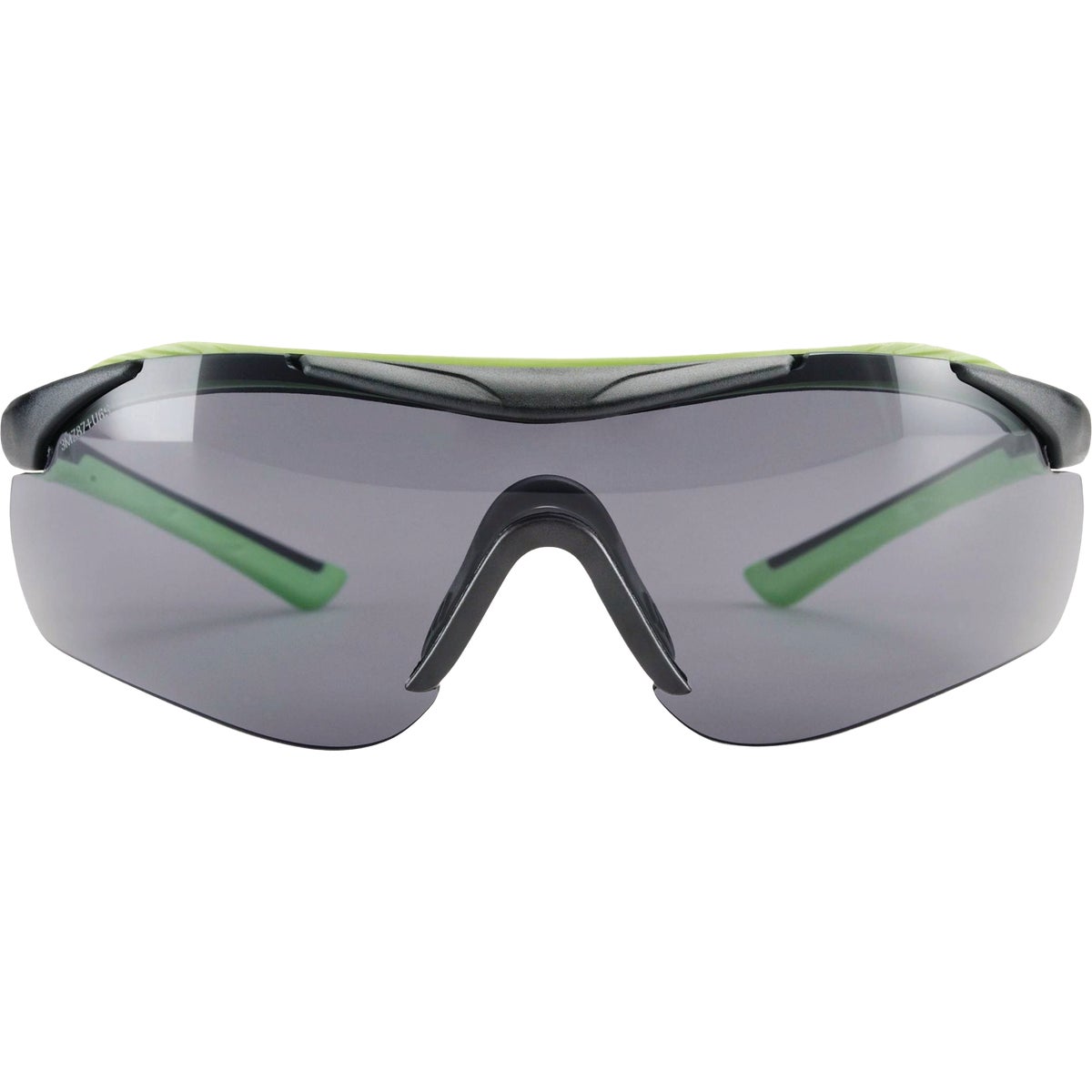 3M Black/Green Frame Brow Guard Safety Glasses with Gray Lenses