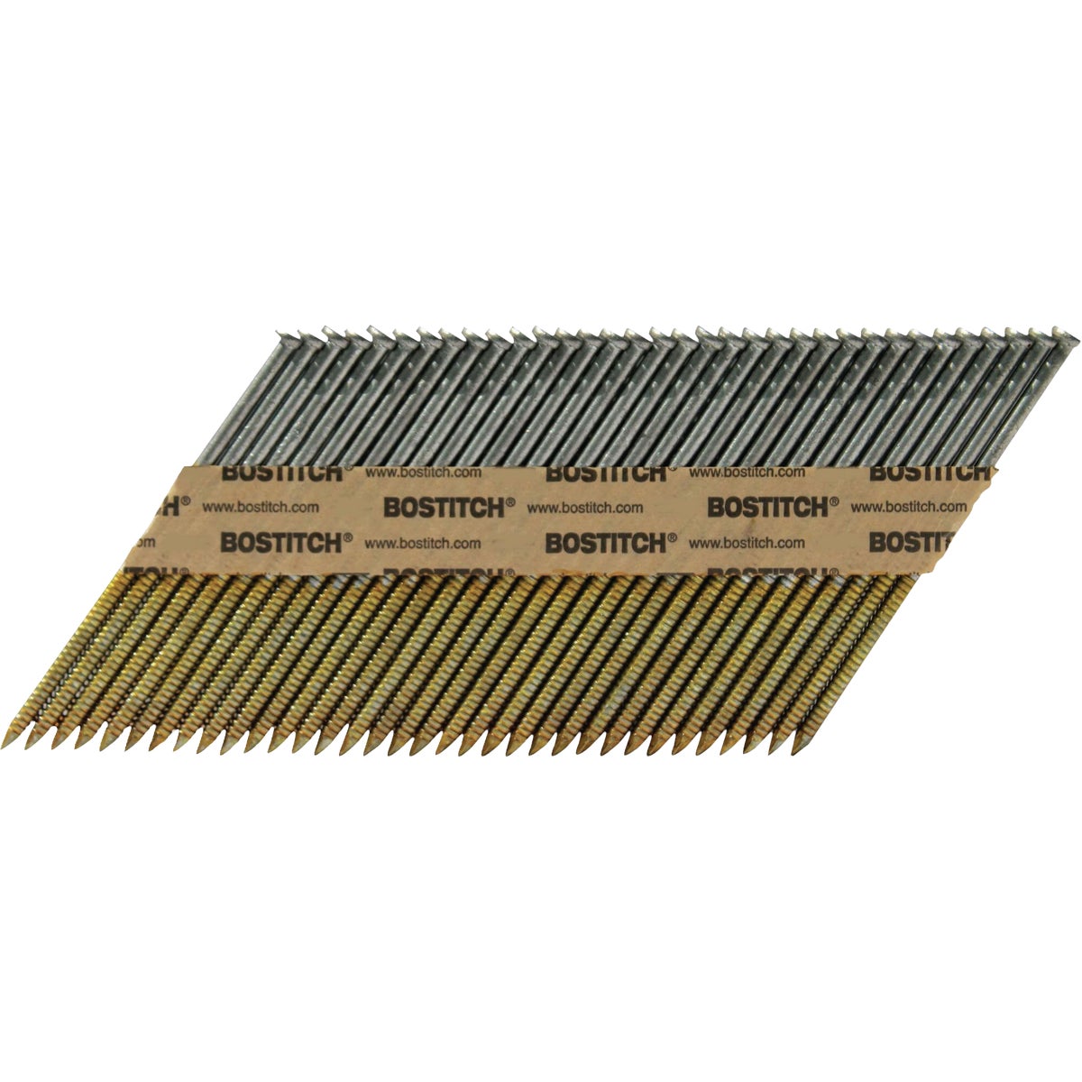 Bostitch 2-3/8 In. x 0.113 In. 33 Deg. Paper Tape Ring Shank Brite Collated Stick Framing Nails (5000-Count)