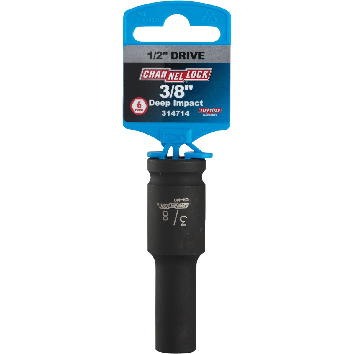 Channellock 1/2 In. Drive 3/8 In. 6-Point Deep Standard Impact Socket Image 2