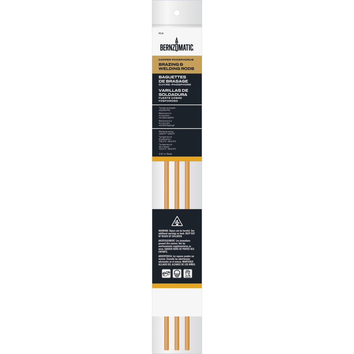 Bernzomatic Copper/Phosporous Welding and Brazing Rod (3-Pack) Image 1