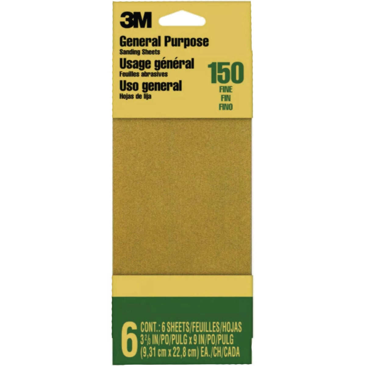 3M 150-Grit 1/3 Production Sandpaper Sheet (6-Pack)