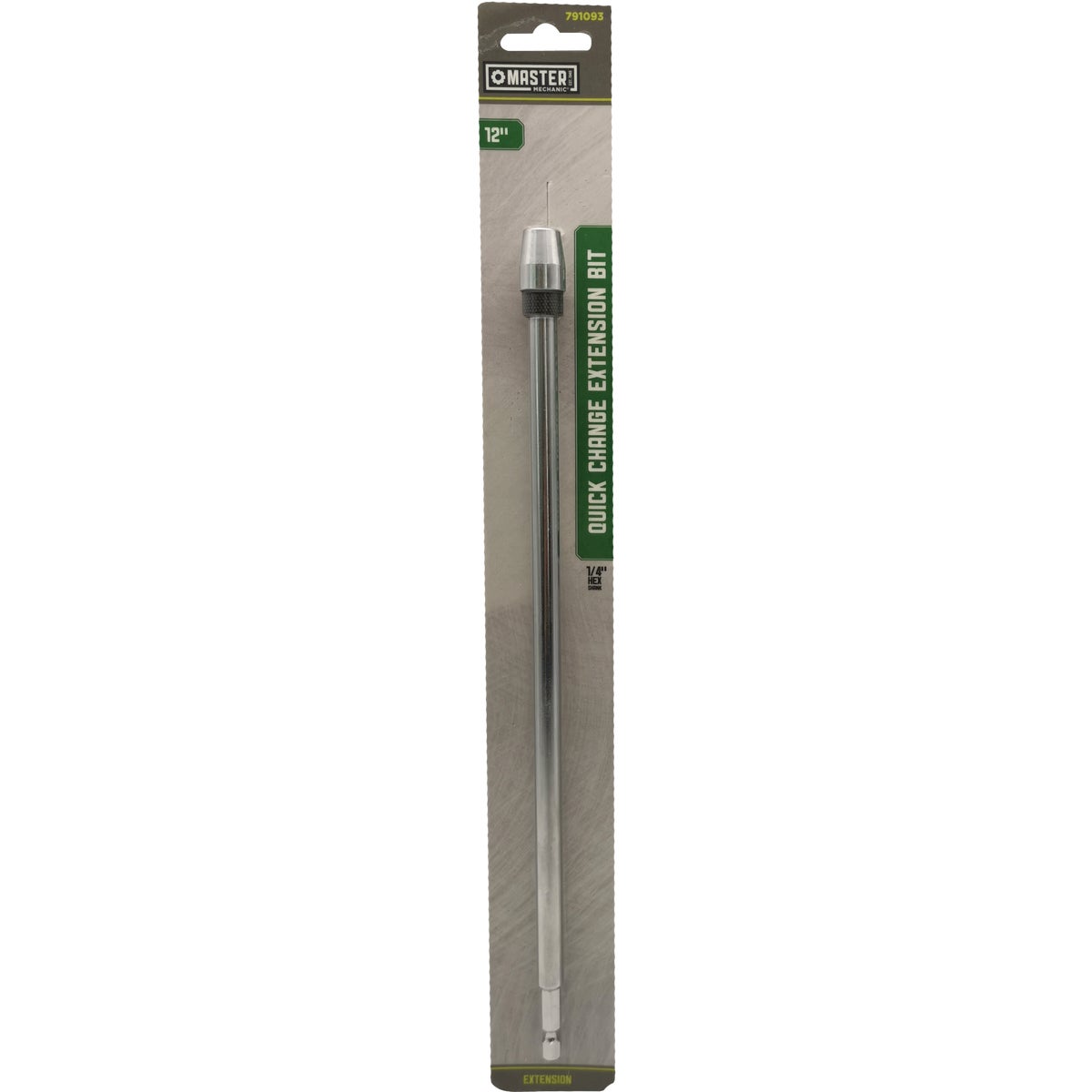 Master Mechanic 12 In. x 1/4 In. Quick Change Adapter Drill Bit Extension