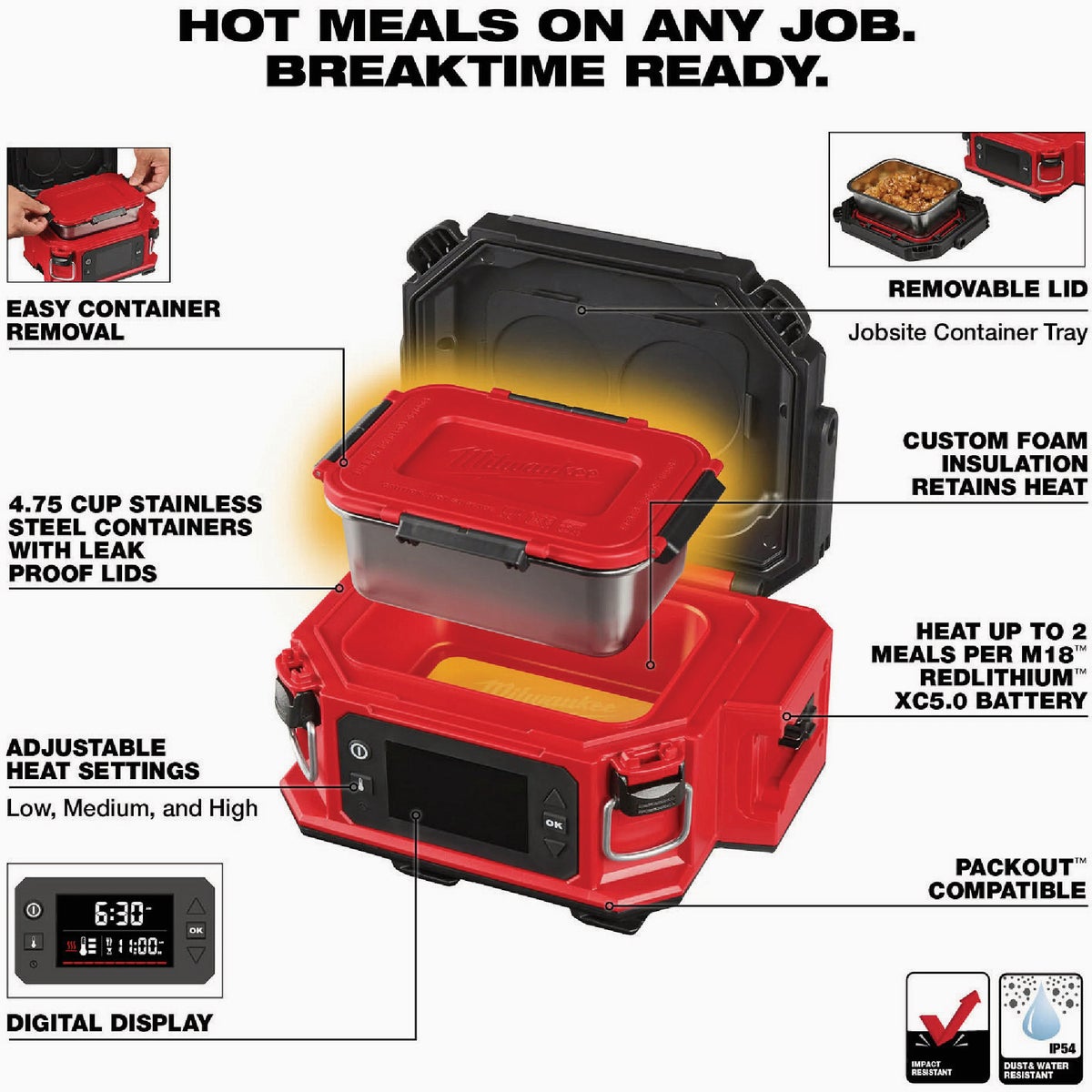 Milwaukee M18 Jobsite Lunch Warmer Image 3