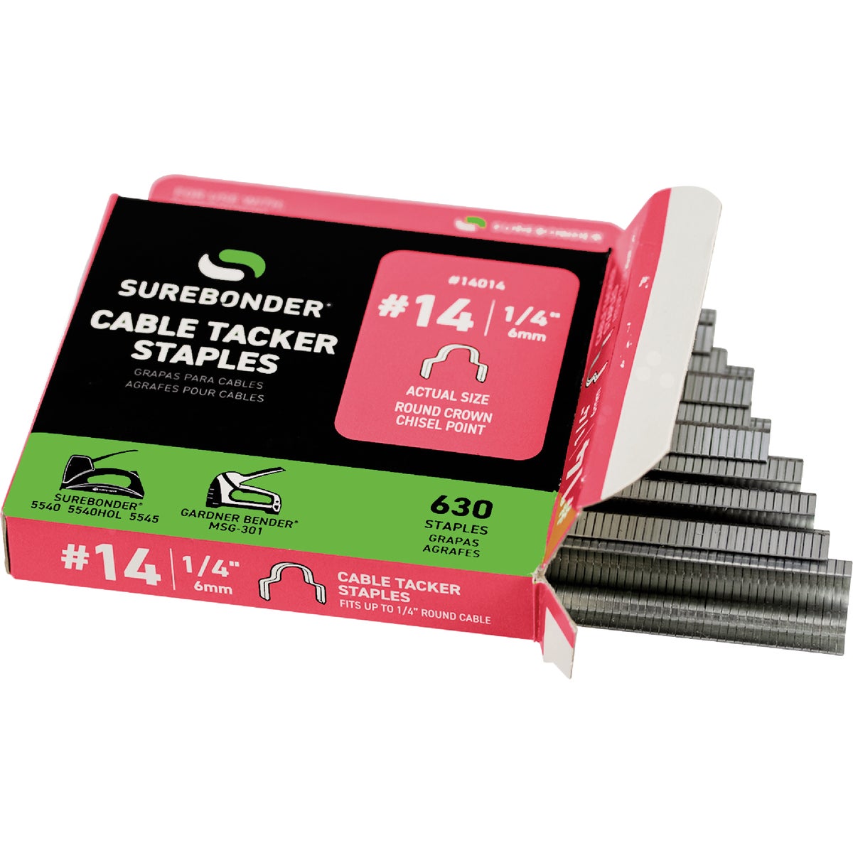 Surebonder 1/4 In. Cable Tacker Staples (630-Pack)