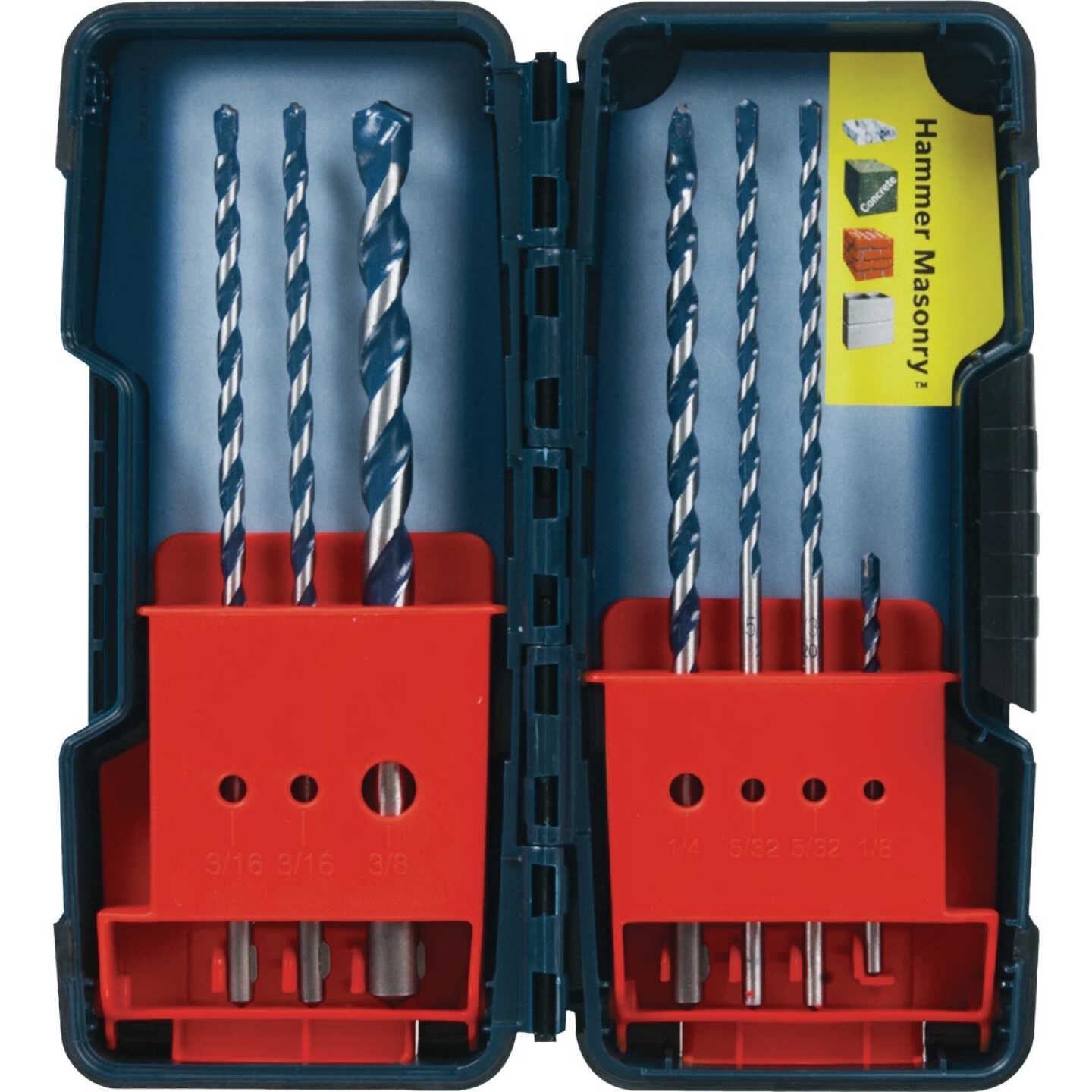 Bosch BlueGranite Turbo Carbide Hammer Drill Bit Set (7-Piece) Image 1