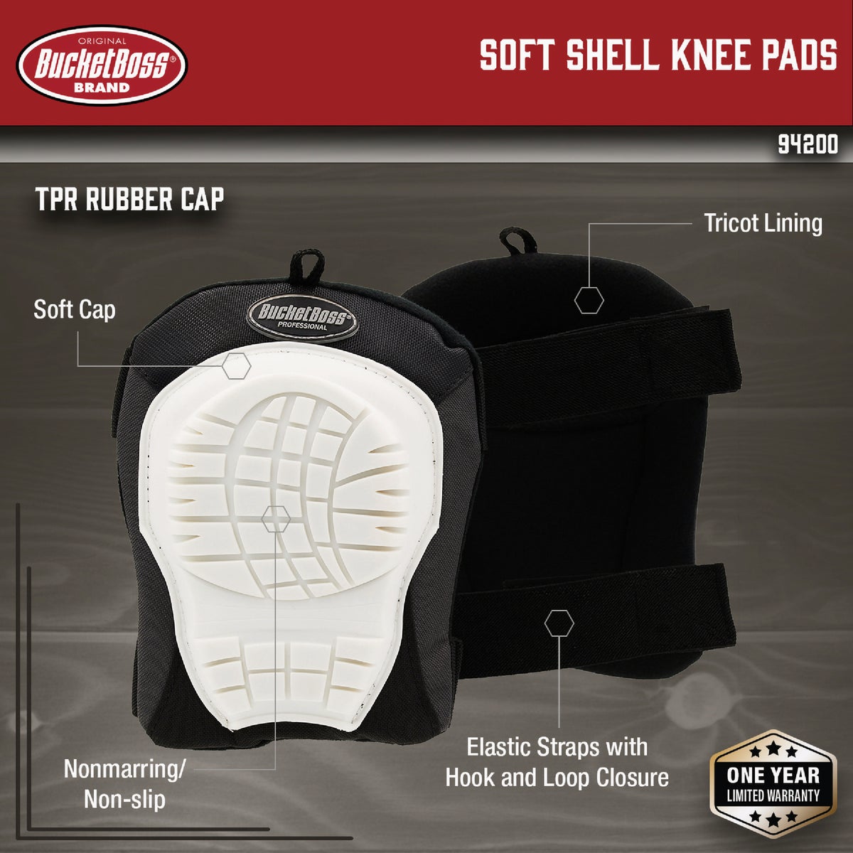 Bucket Boss Soft Shell Kneepads Image 2