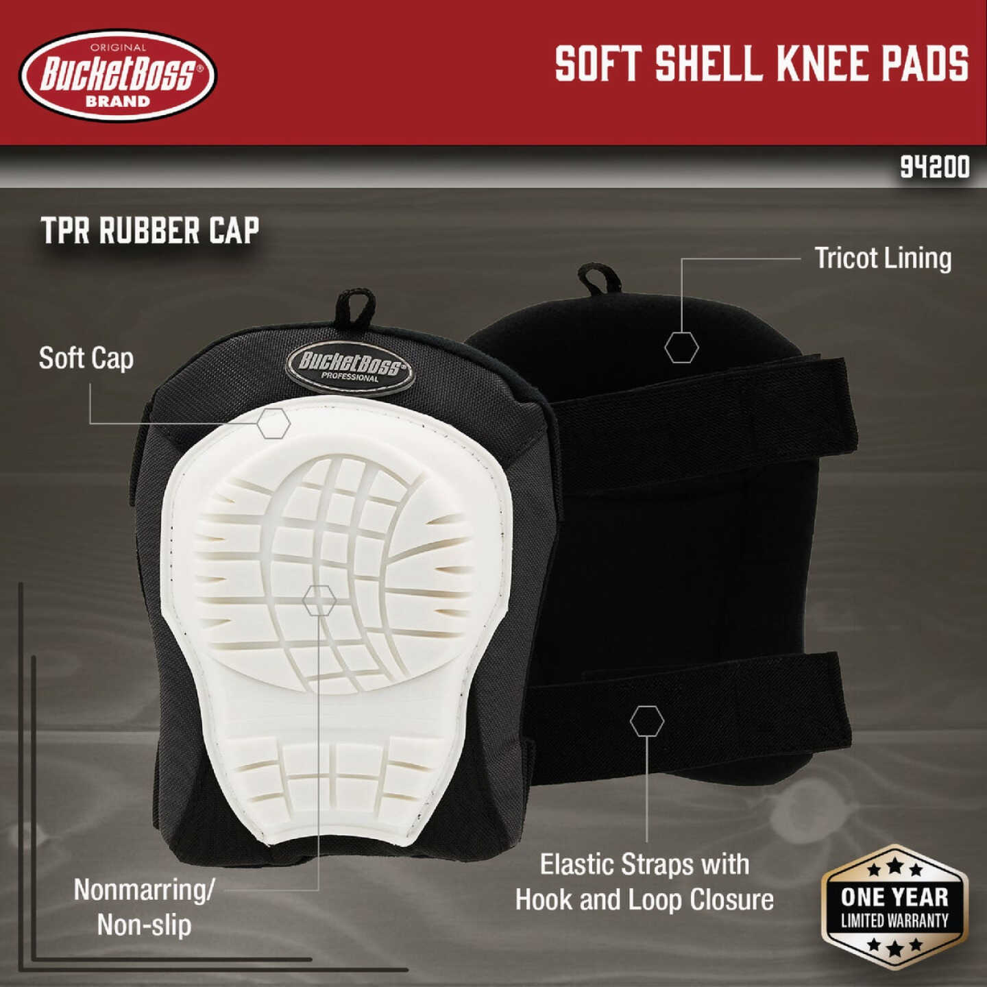Bucket Boss Soft Shell Kneepads Image 2