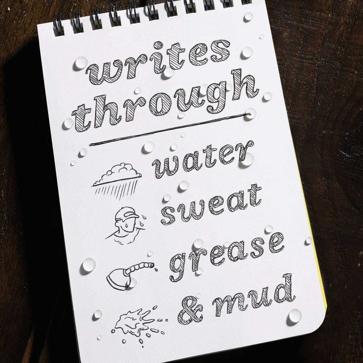 Rite in the Rain Weatherproof Orange Clicker Pen, Black Ink Image 2