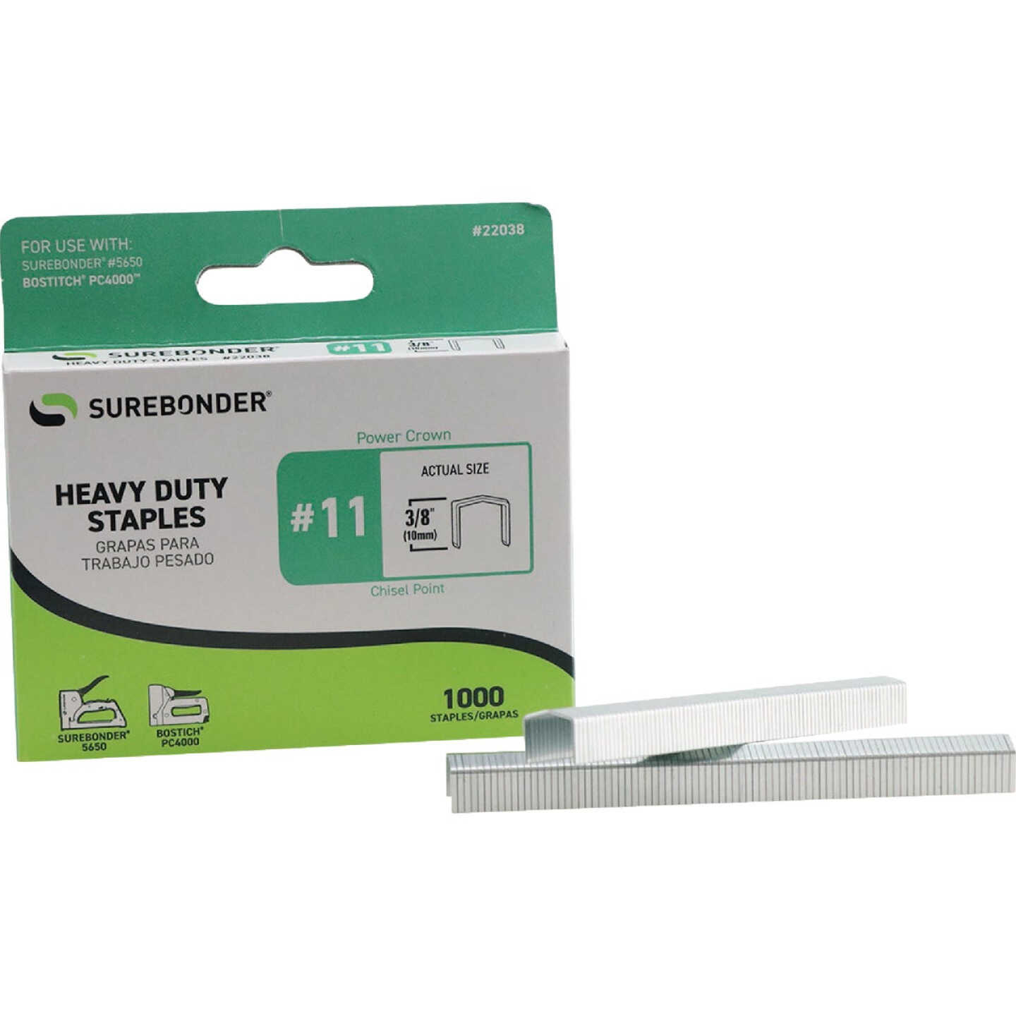 Surebonder Bostitch 3/8 In. Power Crown Staple (1000-Pack) Image 1