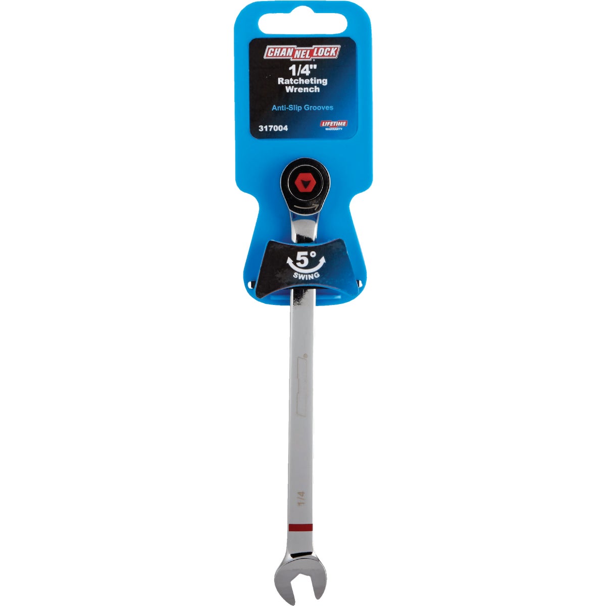 Channellock Standard 1/4 In. 12-Point Ratcheting Combination Wrench Image 4