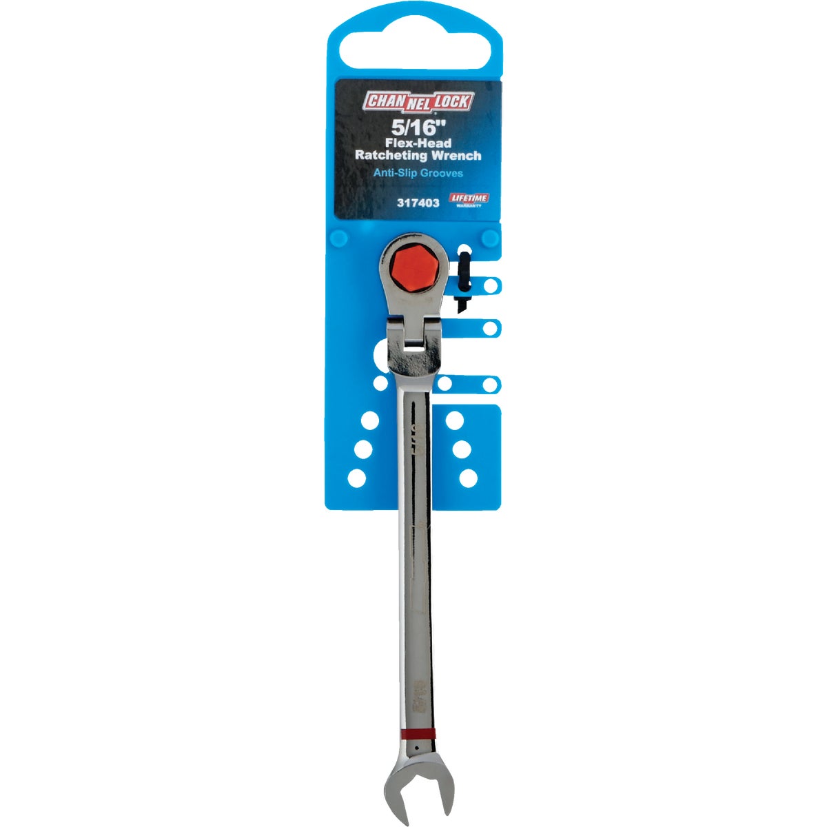 Channellock Standard 5/16 In. 12-Point Ratcheting Flex-Head Wrench Image 2