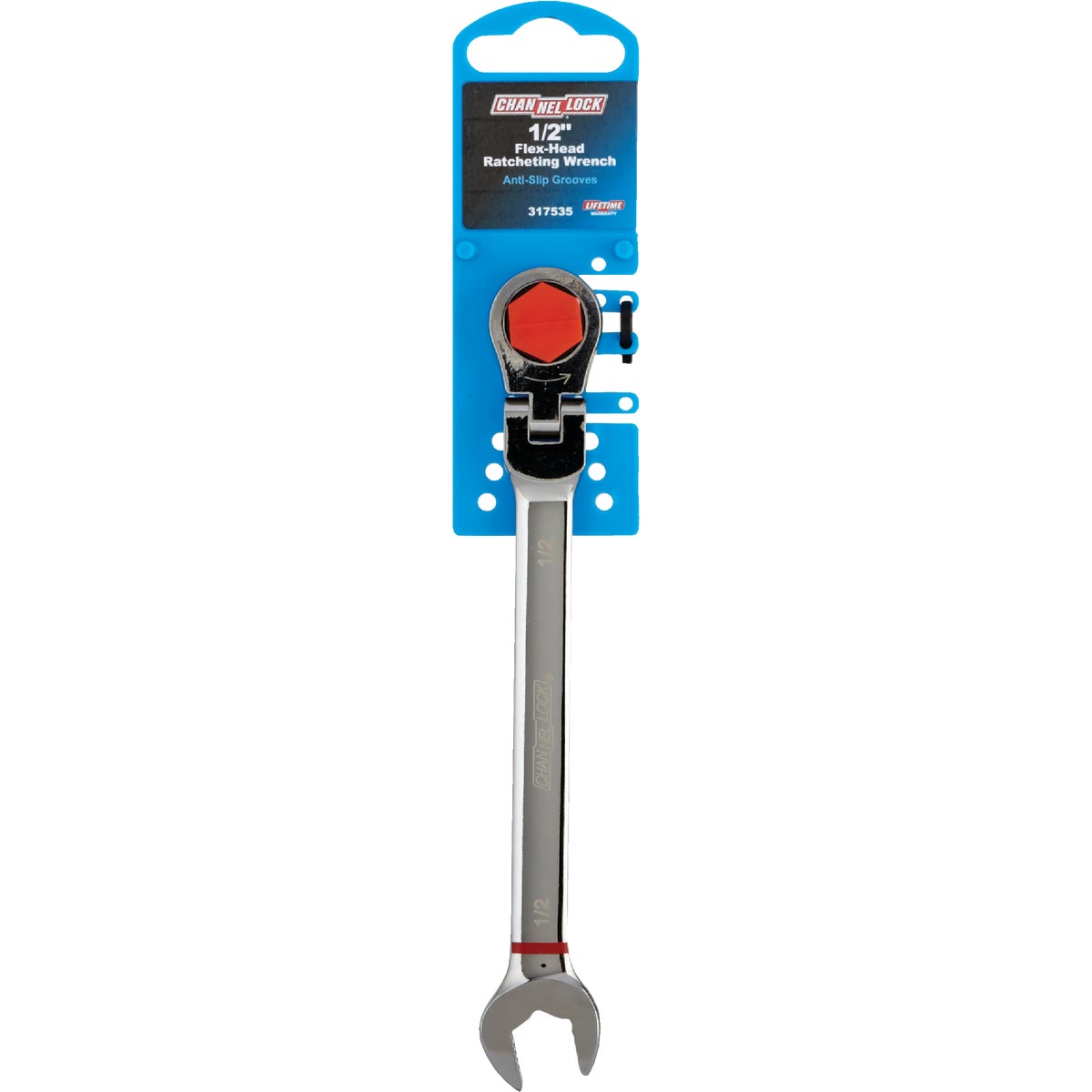 Channellock Standard 1/2 In. 12-Point Ratcheting Flex-Head Wrench Image 2
