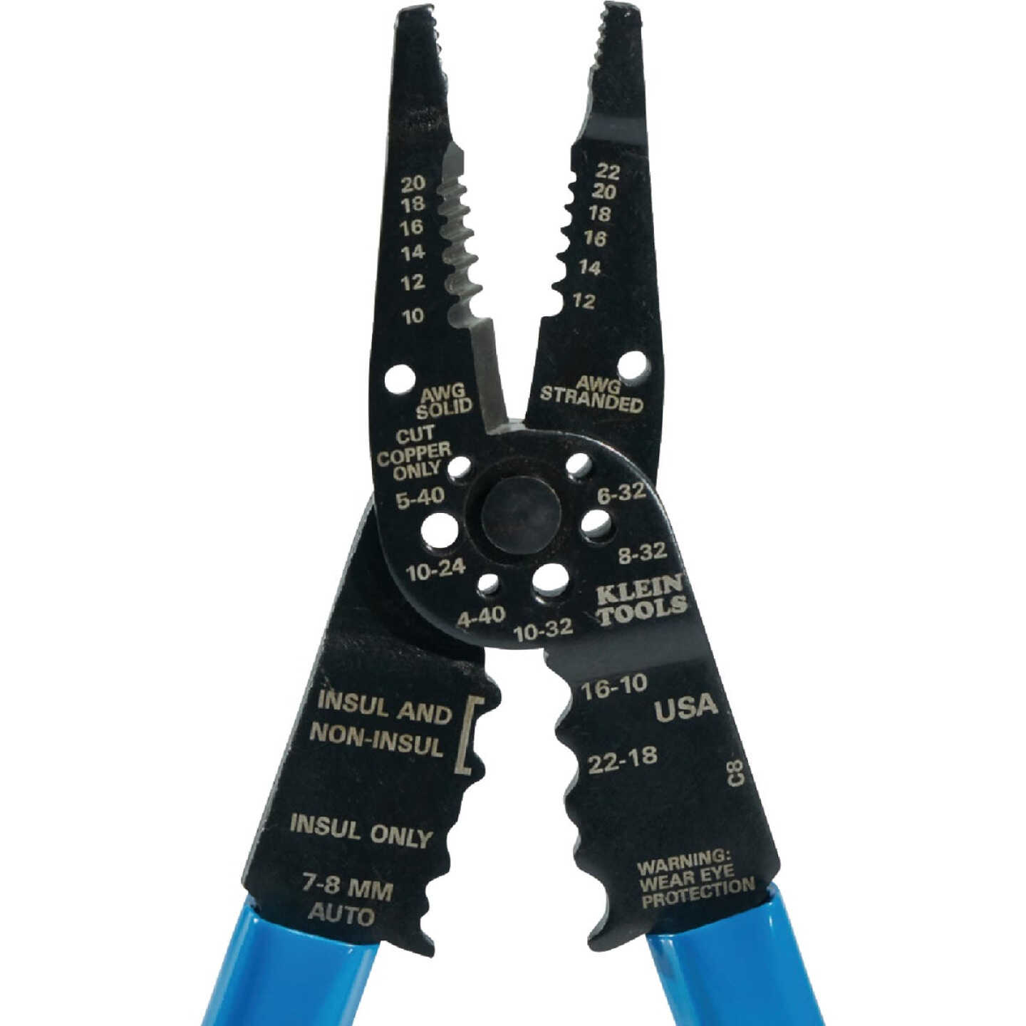 Klein 8-1/4 In. Long Nose All-Purpose Crimper & Stripper Image 6