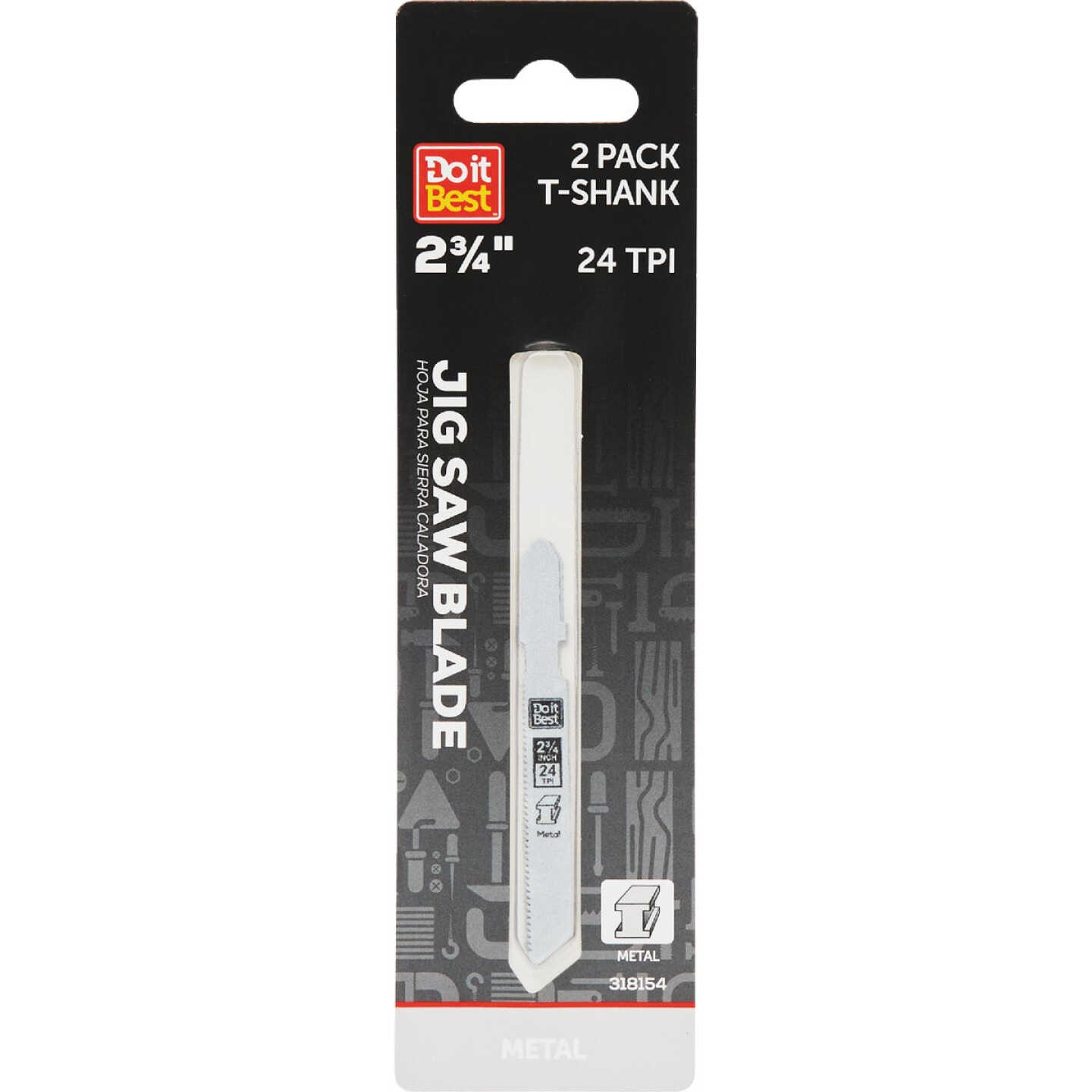 Do it Best 2-3/4 In. x 24 TPI T-Shank Jig Saw Blade for Metal (2-Pack) Image 1