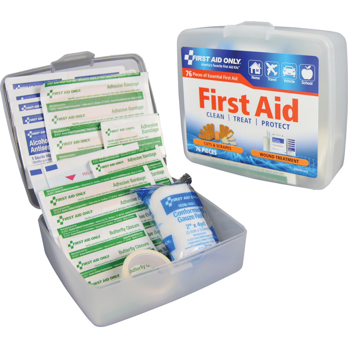 First Aid Only First Aid Kit with Plastic Case (76-Piece)