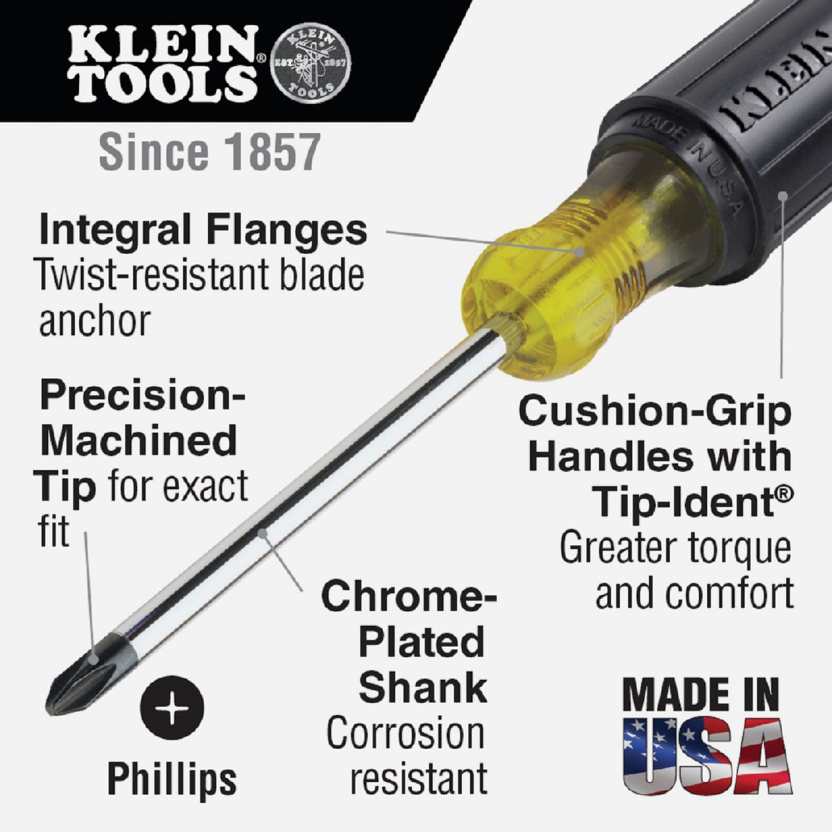 Klein #2 x 4 In. Round Shank Phillips Screwdriver Image 3