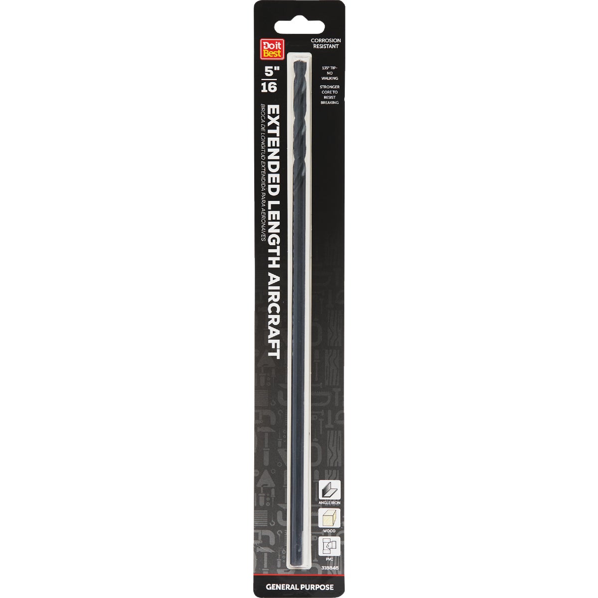 Do it Best 5/16 In. x 12 In. Black Oxide Extended Length Drill Bit Image 1
