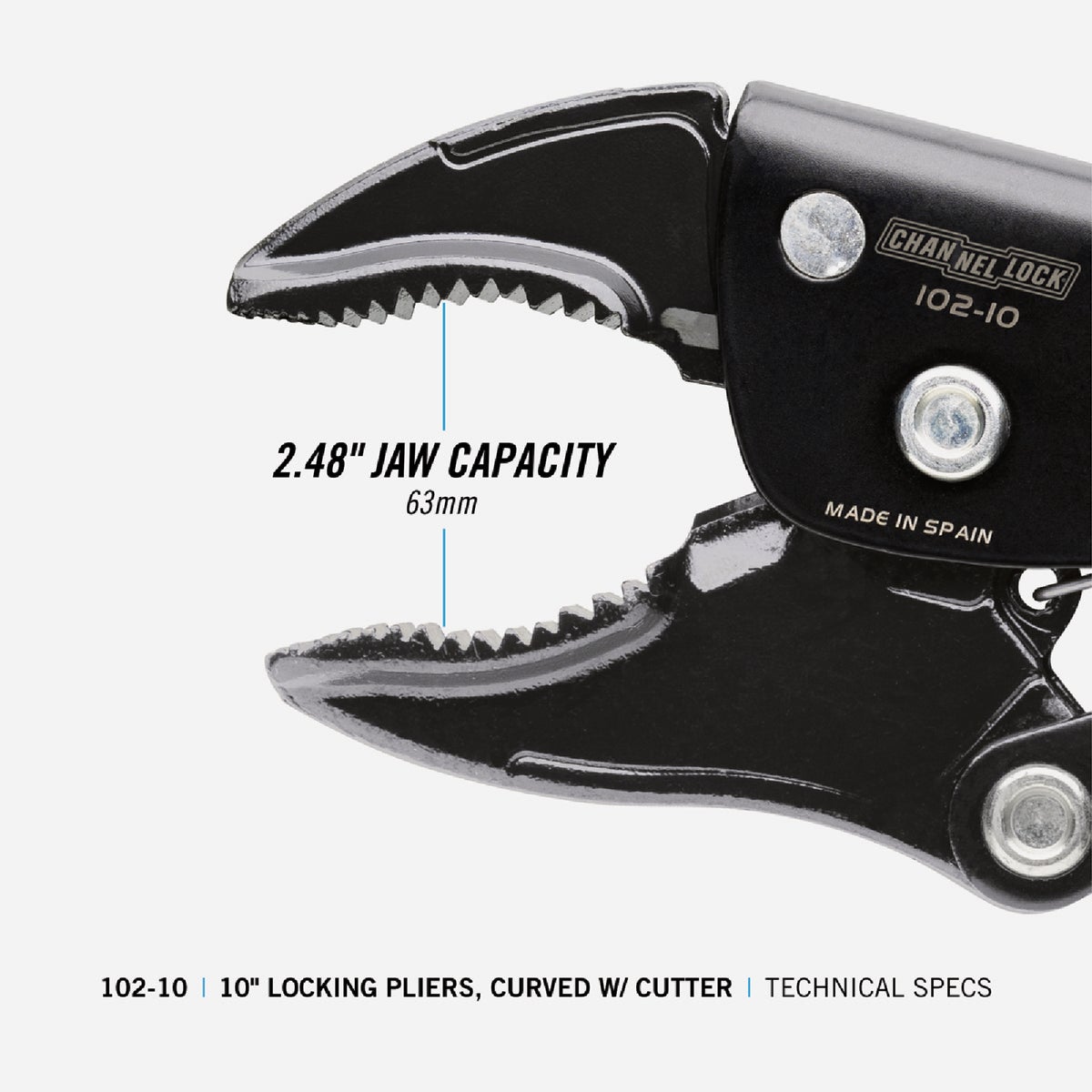 Channellock 10 In. Curved Jaw Locking Pliers Image 2