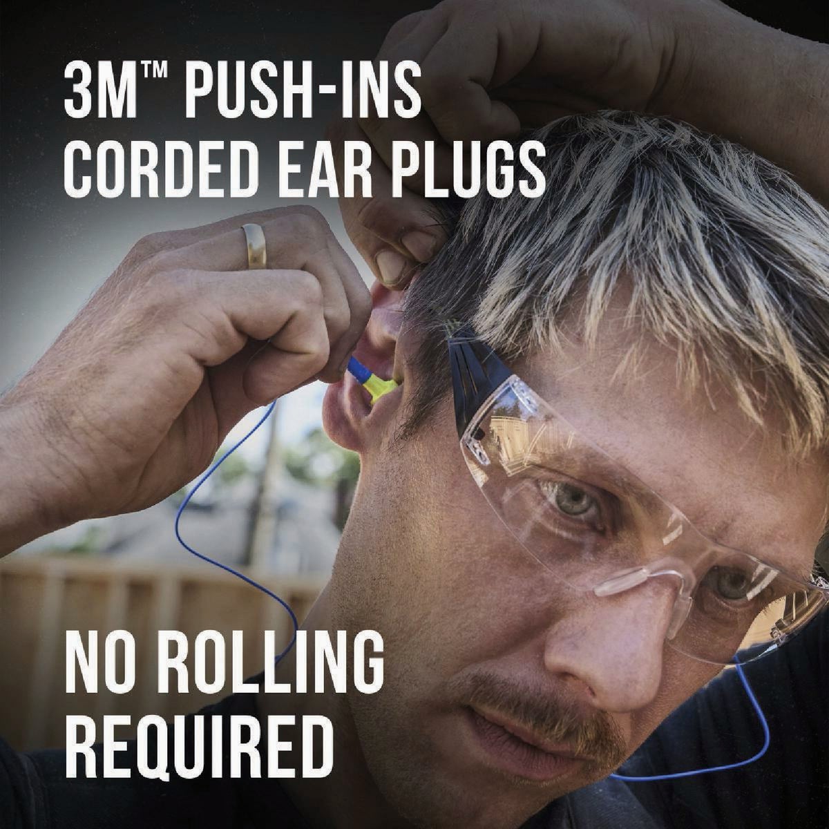 3M Push-Ins Corded Earplugs (5-Pair) Image 3