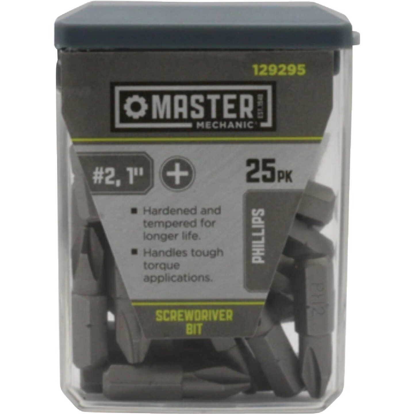 Master Mechanic 1 In. Phillips #2 Screwdriver Bit (25-Pack) Image 1