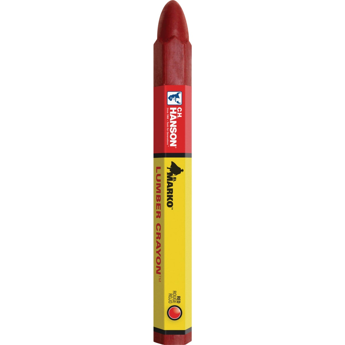 CH Hanson Red Lumber Crayon (12-Pack)
