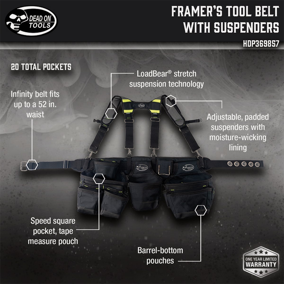 Dead On Framer's Tool Belt with Suspenders Image 2