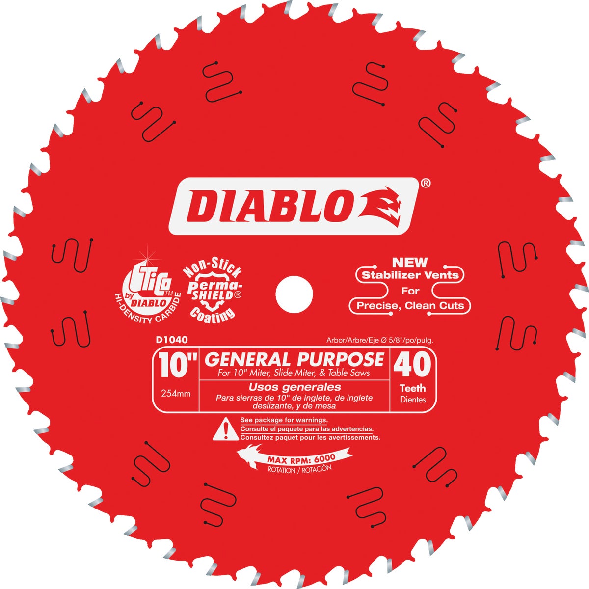 Diablo 10 In. 40-Tooth General Purpose Circular Saw Blade Image 1