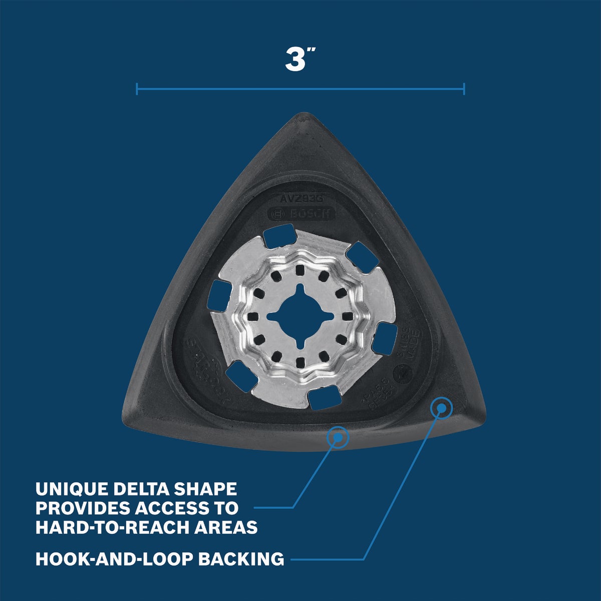 Bosch Starlock Oscillating Delta Sanding Pad Image 3