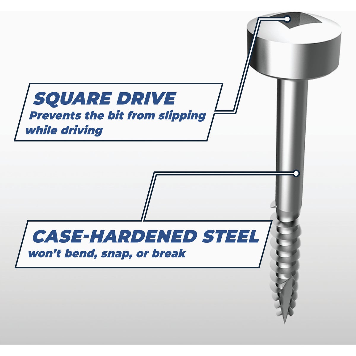 Kreg #7 x 1 In. Square Coarse Thread Pan Head Zinc Pocket-Hole Screw (100 Ct.) Image 4