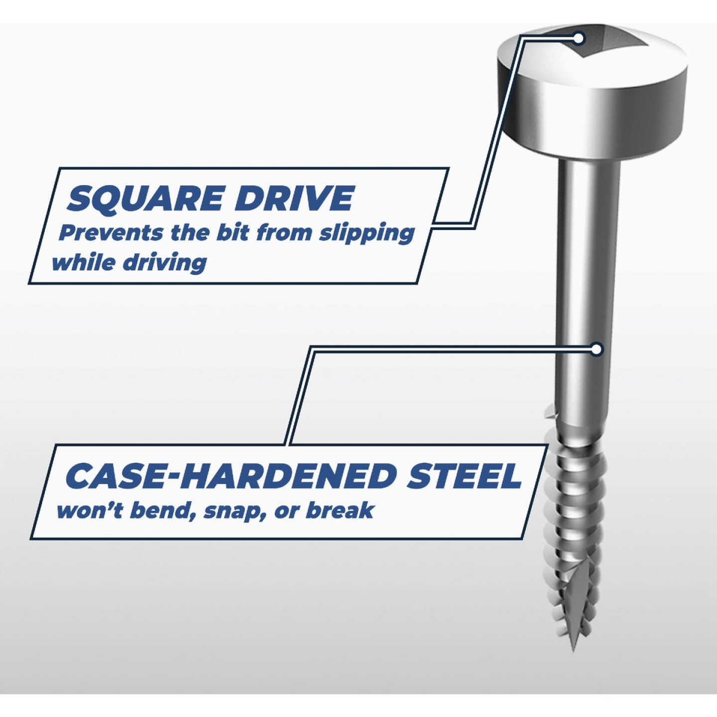 Kreg #7 x 1 In. Square Coarse Thread Pan Head Zinc Pocket-Hole Screw (100 Ct.) Image 4