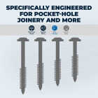 Kreg #7 x 1-1/4 In. Square Fine Thread Maxi-Loc Head Zinc Pocket-Hole Screw (1200 Ct.) Image 2