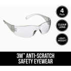 3M Clear Frame Safety Glasses with Anti-Scratch Clear Lenses Image 2