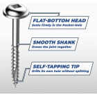 Kreg #7 x 1-1/2 In. Square Fine Thread Maxi-Loc Head Zinc Pocket-Hole Screw (100 Ct.) Image 3