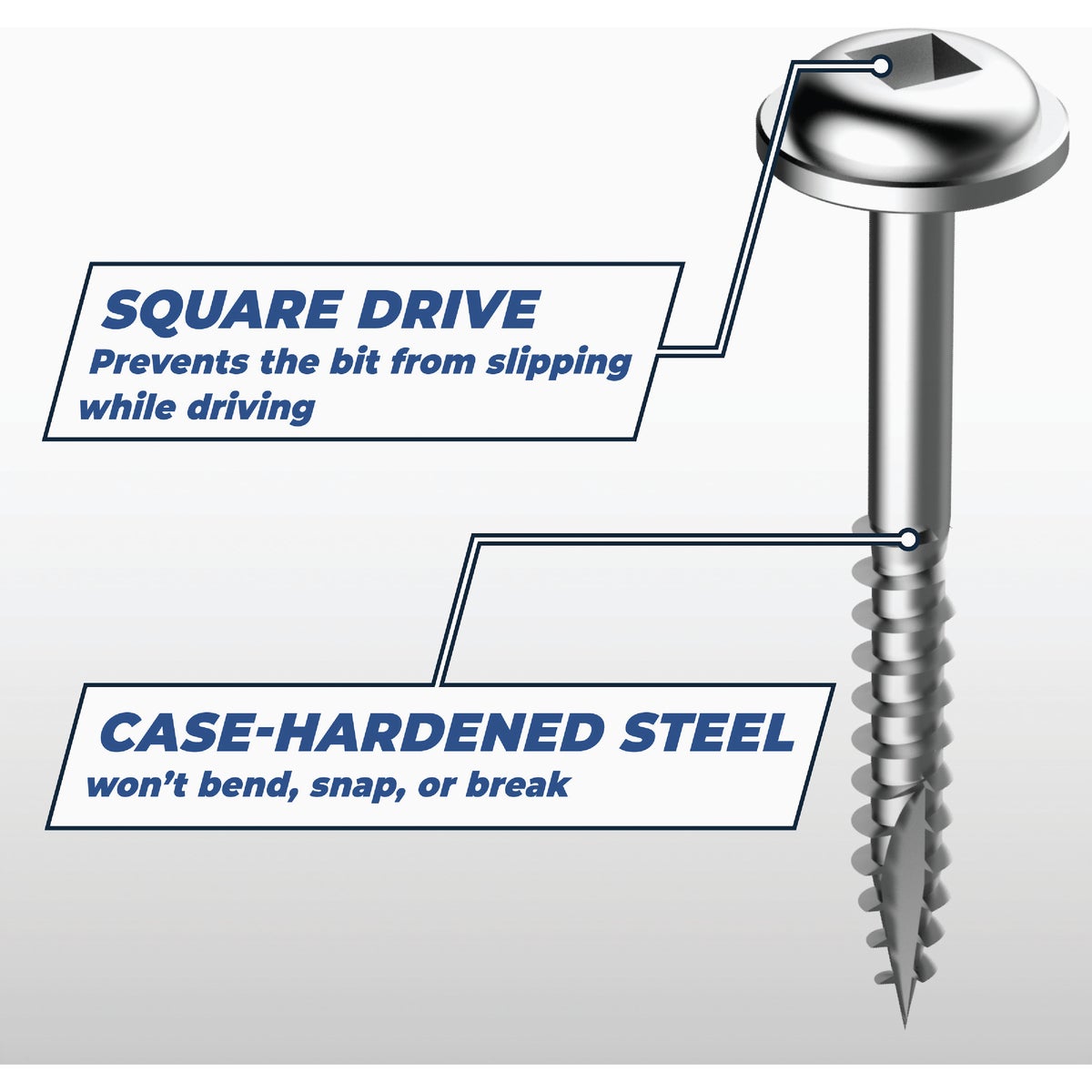 Kreg #7 x 1-1/2 In. Square Fine Thread Maxi-Loc Head Zinc Pocket-Hole Screw (100 Ct.) Image 4
