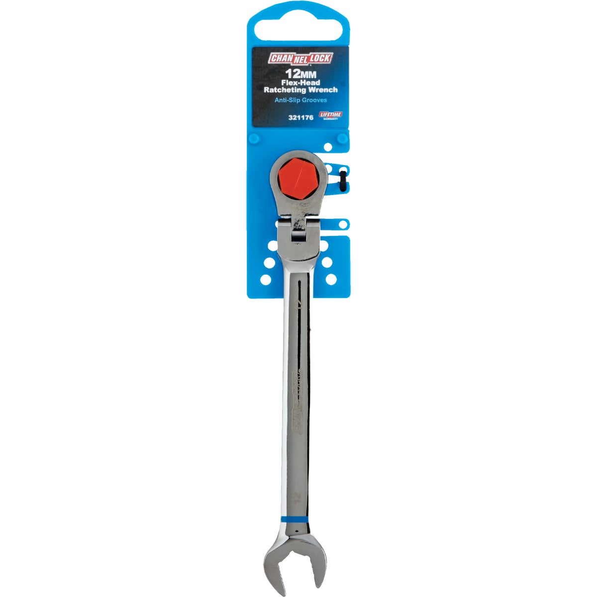 Channellock Metric 12 mm 12-Point Ratcheting Flex-Head Wrench Image 2