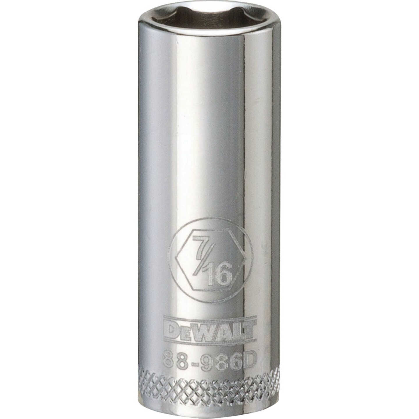 DEWALT 3/8 In. Drive 7/16 In. 6-Point Deep Standard Socket Image 1