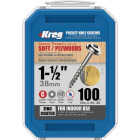 Kreg #8 x 1-1/2 In. Square Coarse Thread Maxi-Loc Head Zinc Pocket-Hole Screw (100 Ct.) Image 4