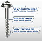 Kreg #8 x 1-1/2 In. Square Coarse Thread Maxi-Loc Head Zinc Pocket-Hole Screw (500 Ct.) Image 3