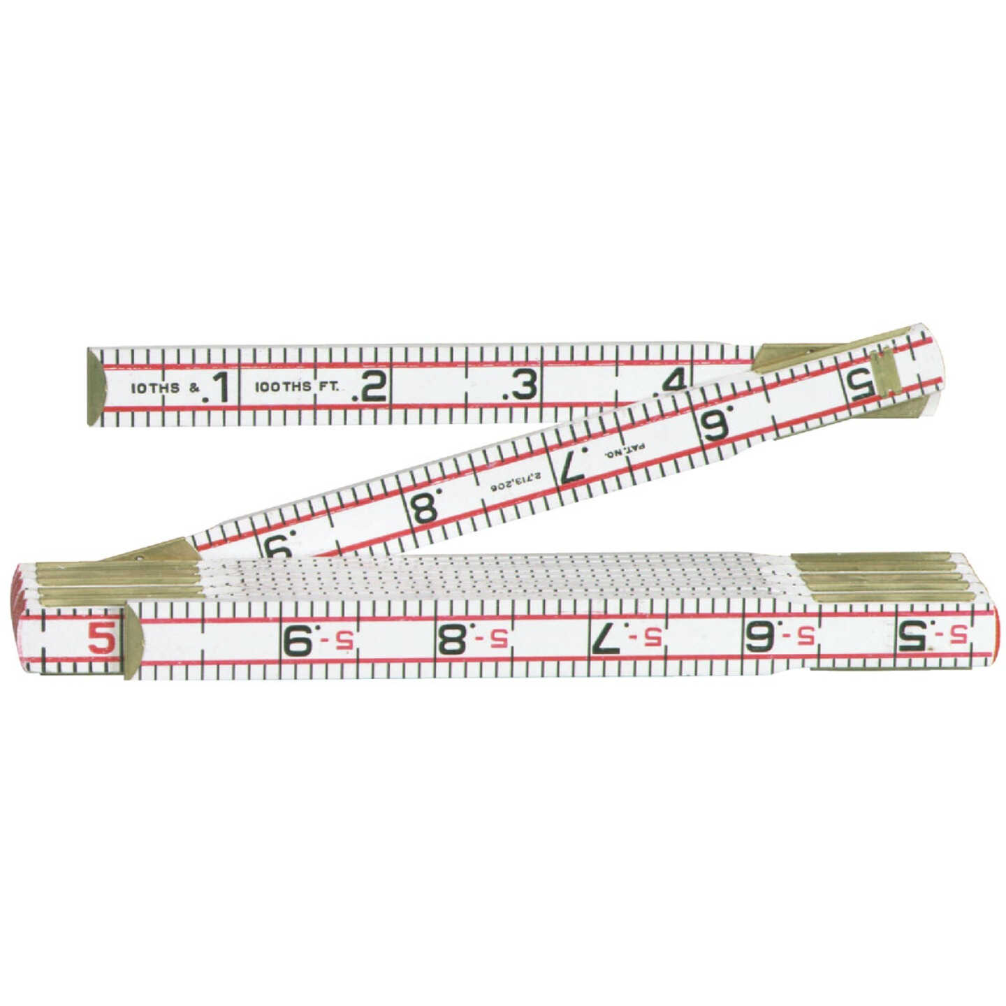 Crescent Lufkin Red End 6 Ft. x 5/8 In. Wood Engineers Folding Rule, White Image 1