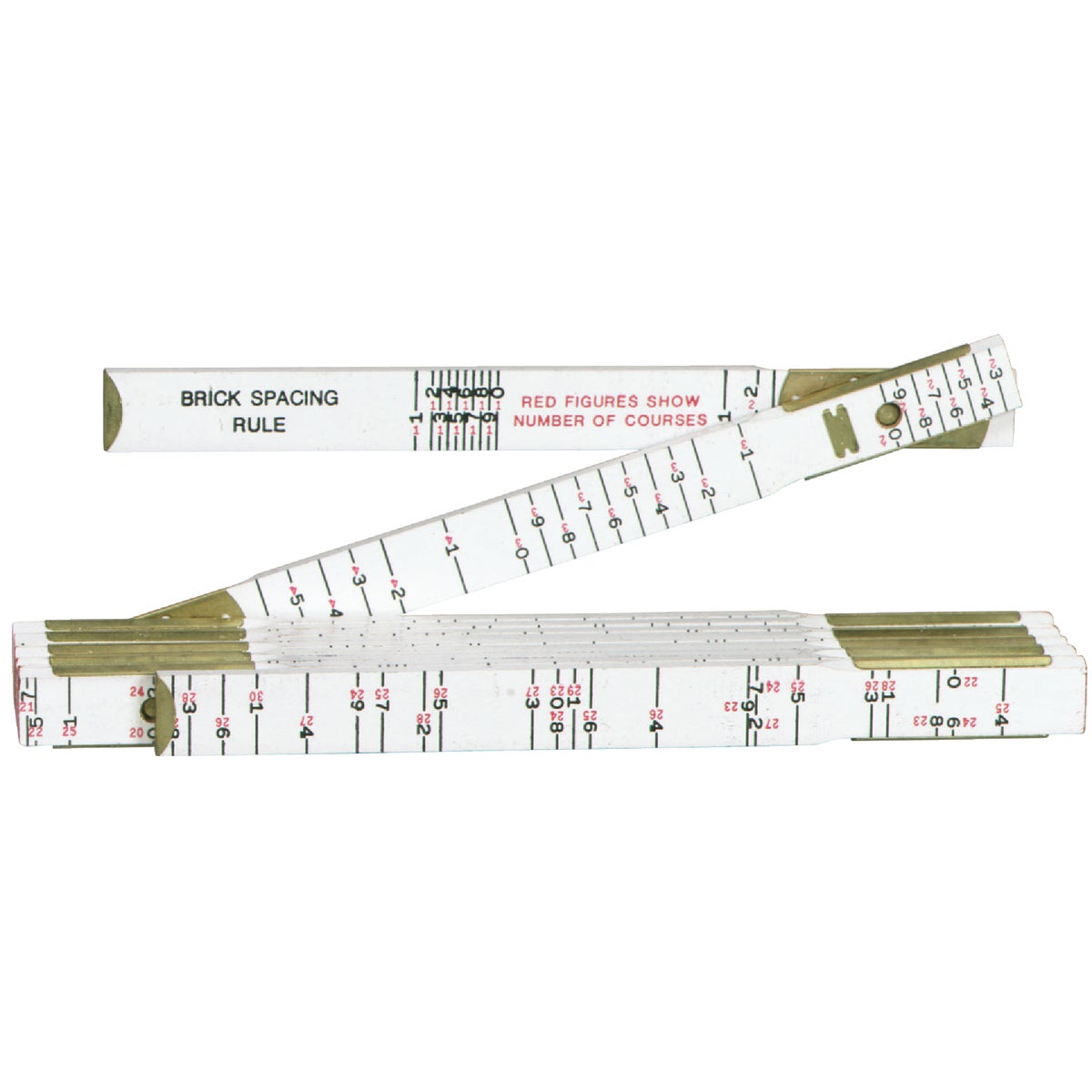 Crescent Lufkin Red End 6 Ft. x 5/8 In. Brick Mason  Wood Rule, White